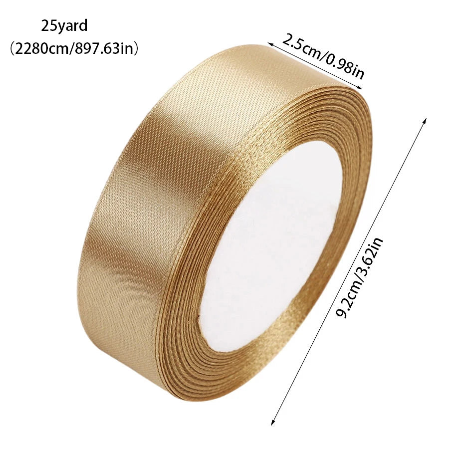 25 Yard Satin Ribbon for Gift Wrapping, Crafts & Parties Satin Craft Ribbon Babs