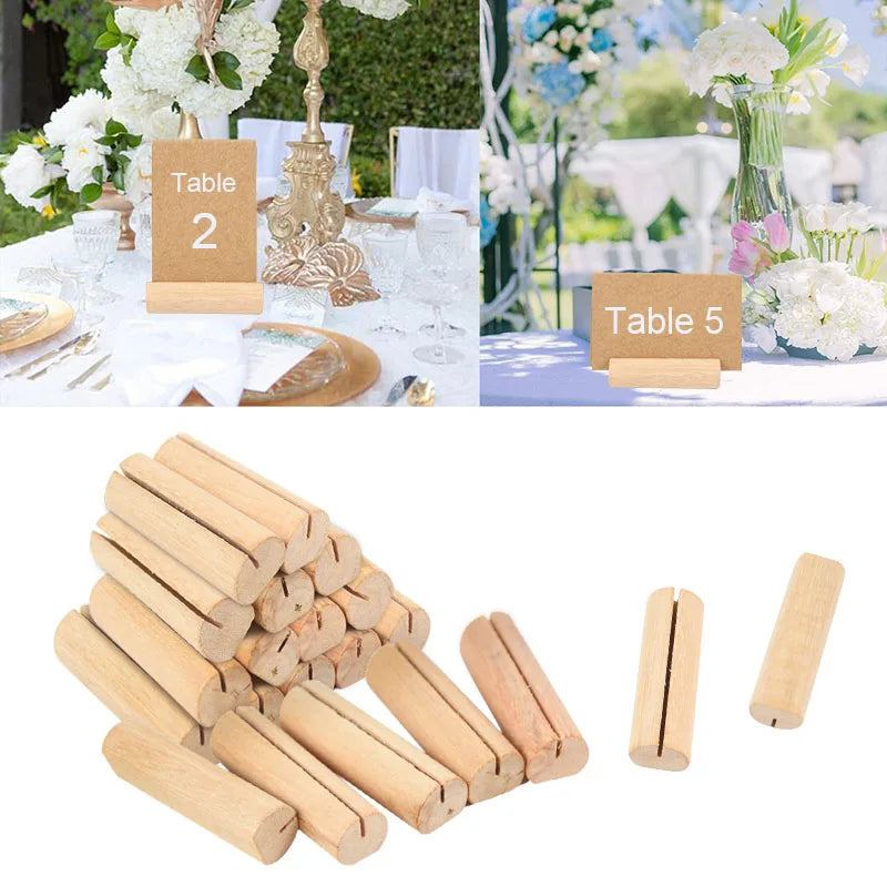 Wooden Place Card Holders – Wedding & Party Table Clip Stands Place Card Holders Babs
