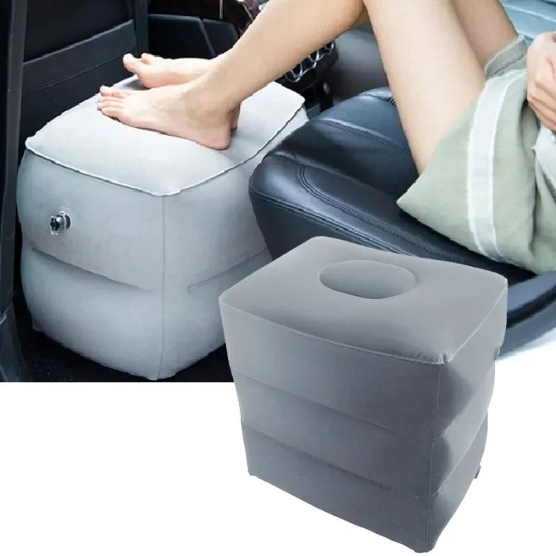 Kids Inflatable Travel Footrest Pillow – Airplane Car & Bus Inflatable Travel Footrest Babs