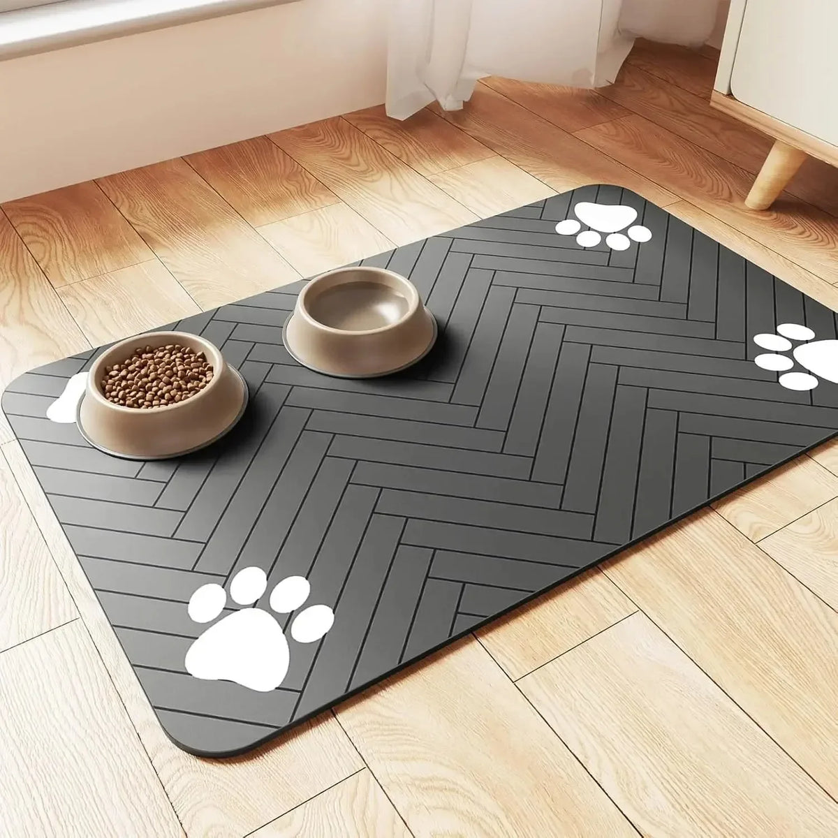 Absorbent Pet Feeding Mat – Non-Slip Waterproof Food Bowl Mat Pet Feeding Mat Babs