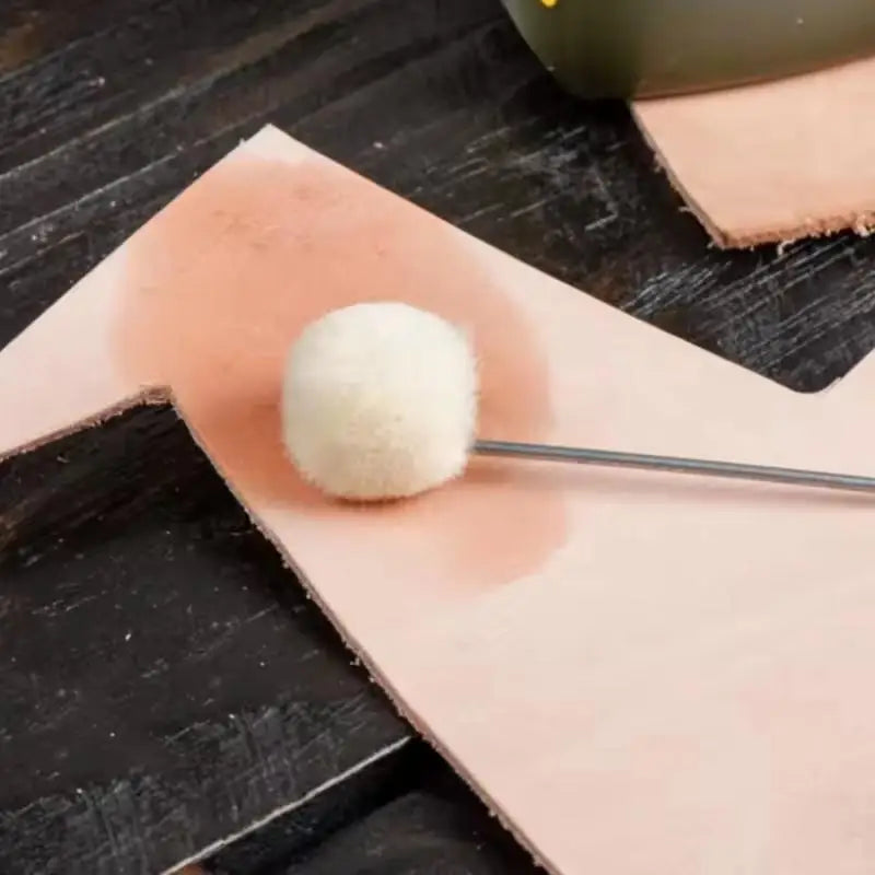 100Pcs Wool Daubers Ball Brush – DIY Leather Dye Applicator Leather Craft Daubers Babs