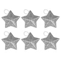 Glitter Star Christmas Ornaments 6/12 Pcs – Pentagram Pendant Christmas Tree Ornaments Babs B03 6PCS