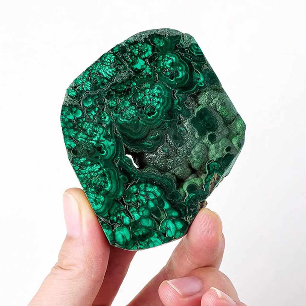 Natural Malachite Raw Crystal Slice – Mineral Specimen & Decor Crystal Mineral Specimen Babs