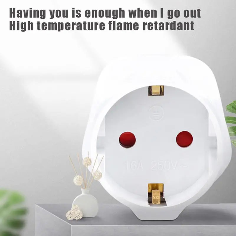 EU to UK Plug Adapter – 250V 13A Fused Travel Converter Travel Plug Adapter Babs