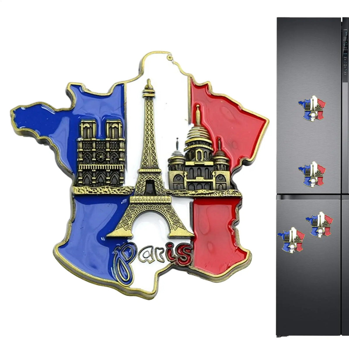 France Map Resin Fridge Magnet – Paris Travel Souvenir Decorative Fridge Magnet Babs