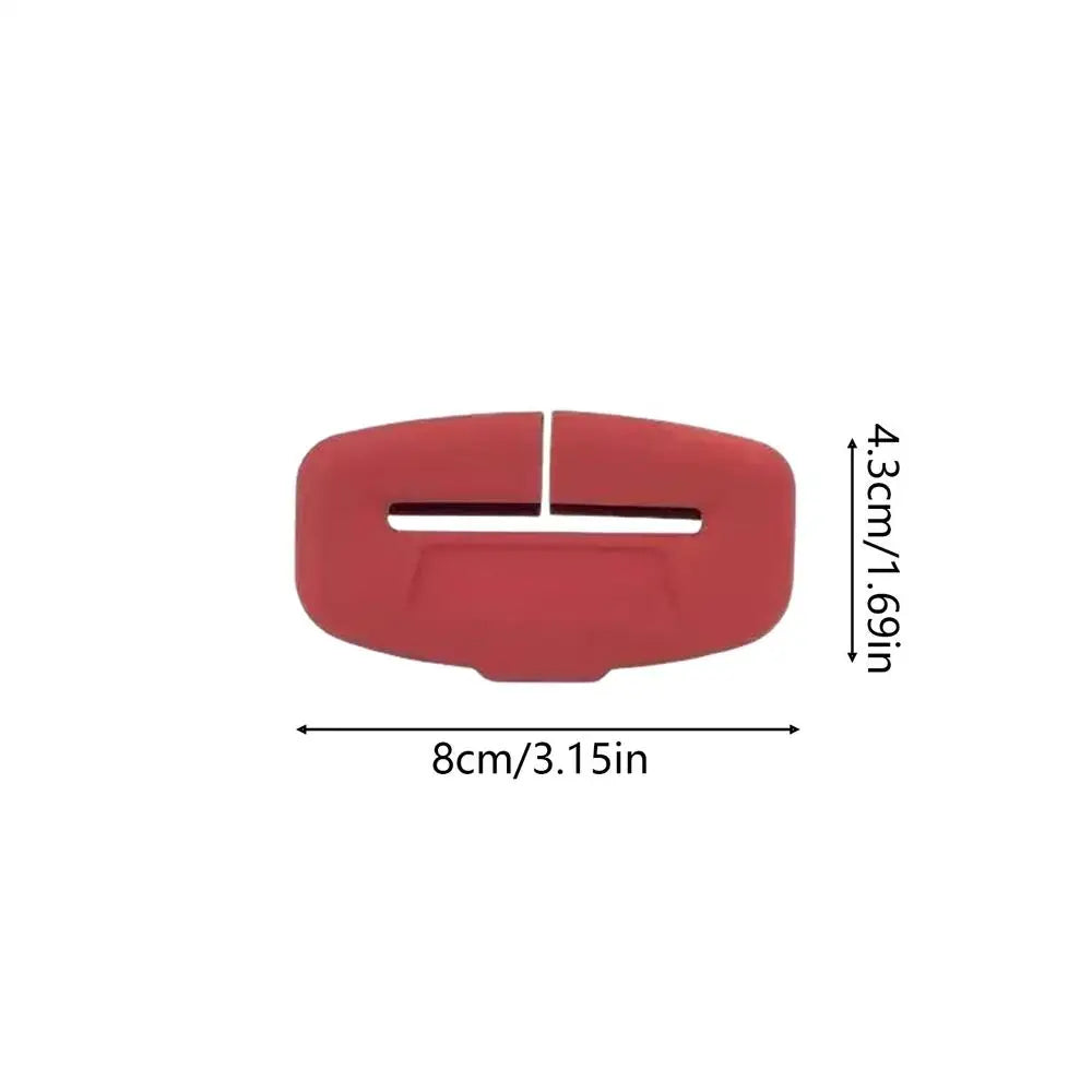 Silicone Seat Belt Buckle Protector Cover – 4 Pack Universal Seat Belt Buckle Cover Babs Red 4pcs
