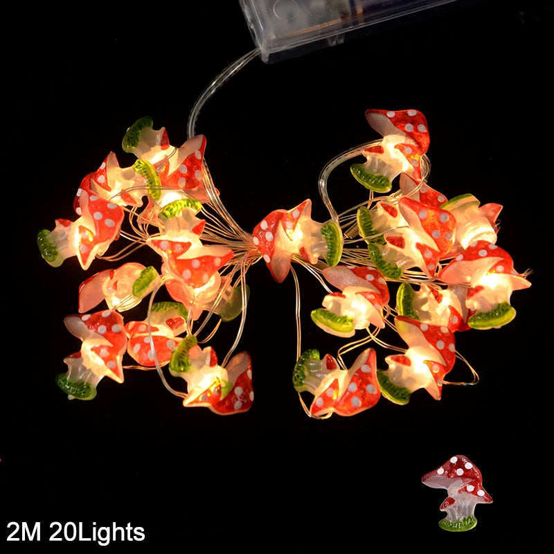 2M 20 LED Easter String Light Garland – Bunny, Egg & Carrot Easter Fairy Light Garland Babs mushroom