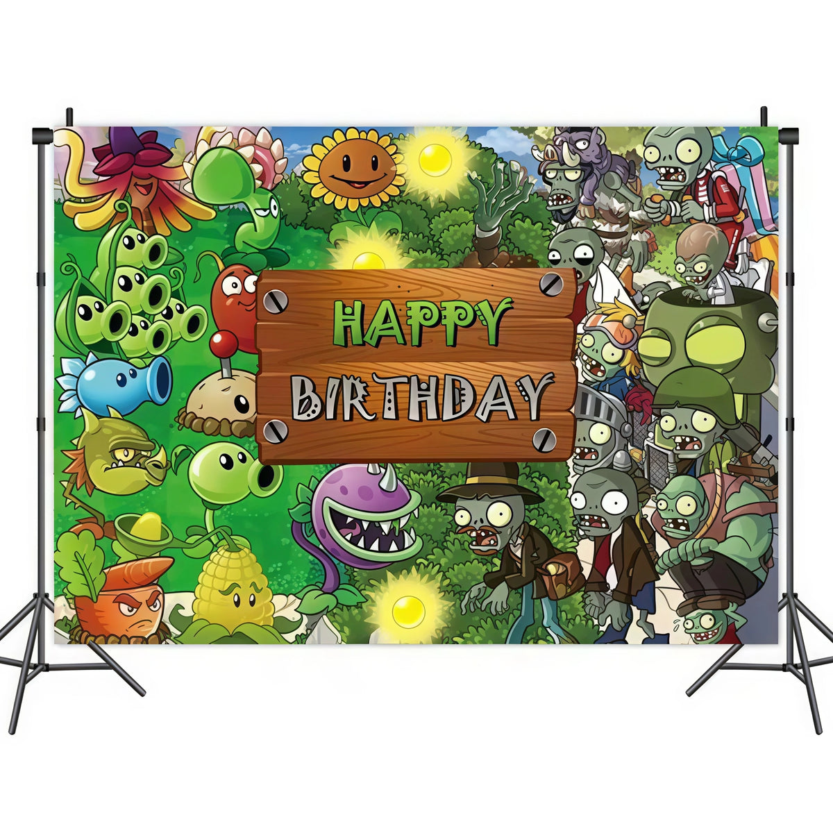 Plants vs. Zombies Birthday Party Decoration Kit Birthday Party Kit Babs 1pc backdrop
