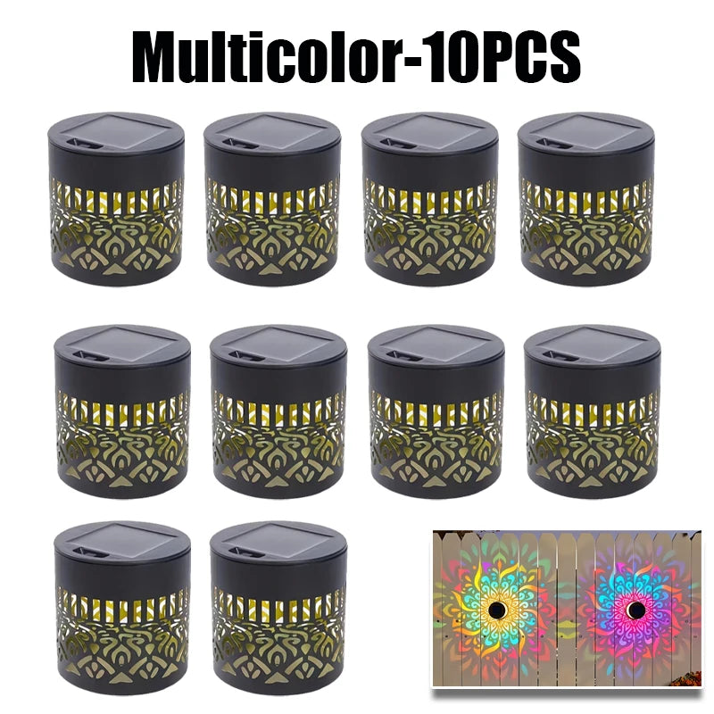 Solar Mandala Sunflower Wall Light – Waterproof Outdoor Garden Lamp Solar Wall Lamp Babs Multicolor-10PCS