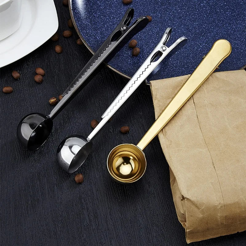 Stainless Steel Coffee Measuring Spoon with Clip | Barista Scoop Coffee Measuring Spoon Babs