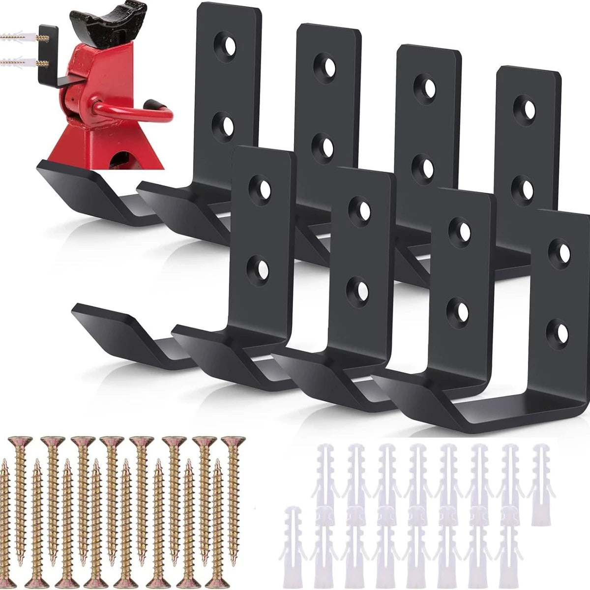 Heavy Duty Metal Wall Hooks – Jack Stand Tool Organizer Wall Mount Tool Hooks Babs