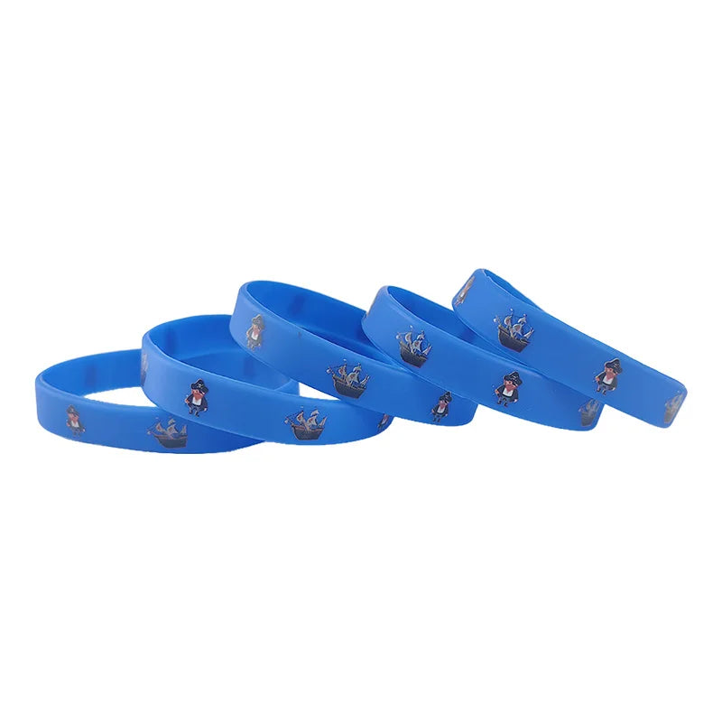 Pirate Silicone Bracelets Skull Wristbands – Kids Party Favors Party Favor Wristbands Babs D 24 Pcs