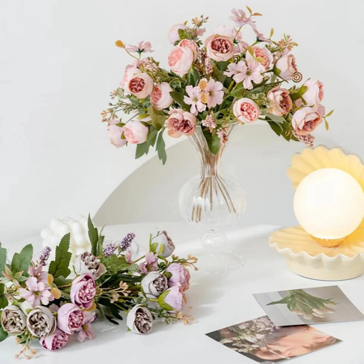 Silk Rose Peony Artificial Flowers – Wedding & Home Décor Bouquet Artificial Flower Bouquet Babs