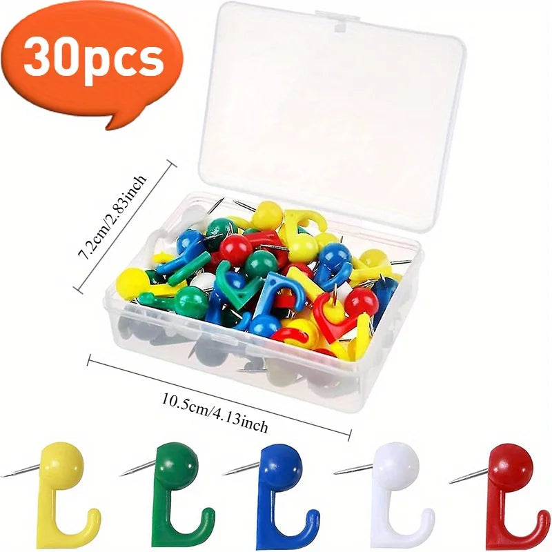 Decorative Pushpin Hooks for Corkboard & Photo Wall Corkboard Pushpin Hooks Babs Chroma