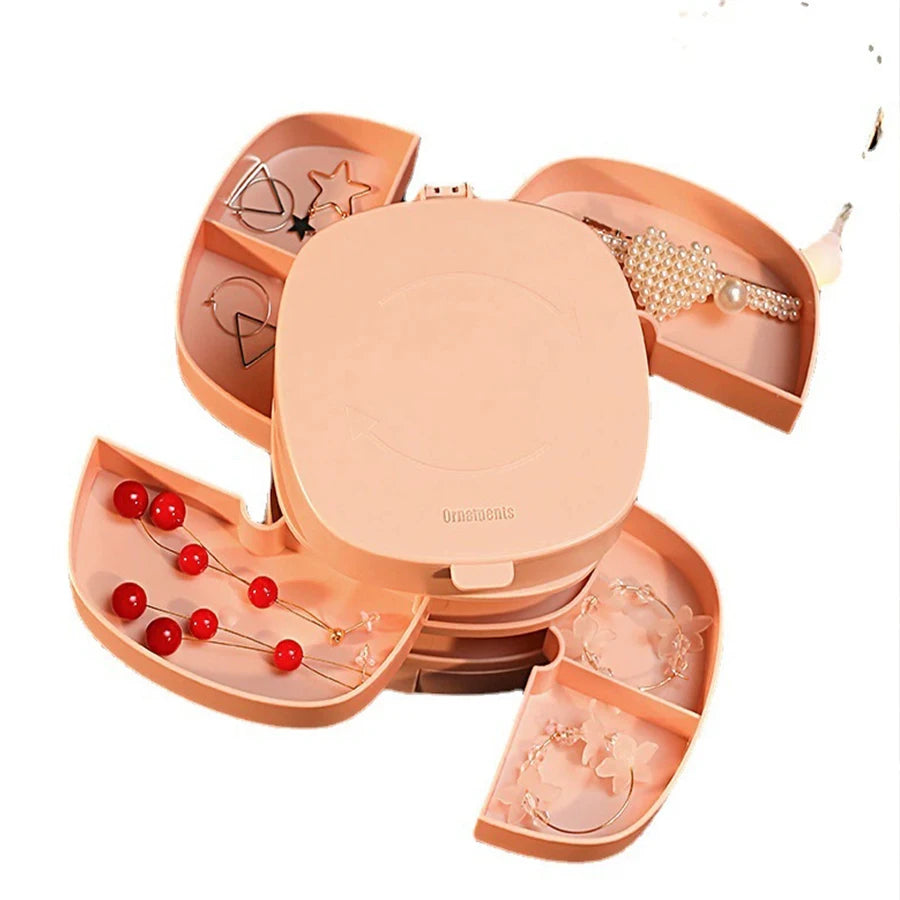 Rotating Multi-Layer Jewelry Box – Necklace & Earring Organizer Rotating Jewelry Box Babs