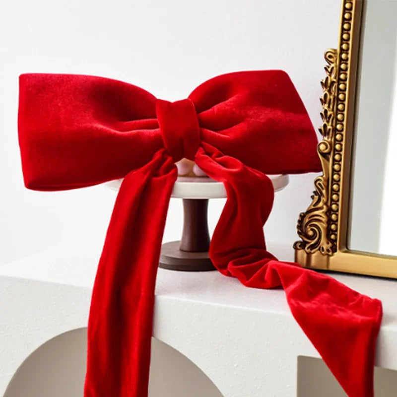 Velvet Christmas Bows 12pcs – Tree & Party Hanging Ornaments Christmas Bow Ornaments Babs