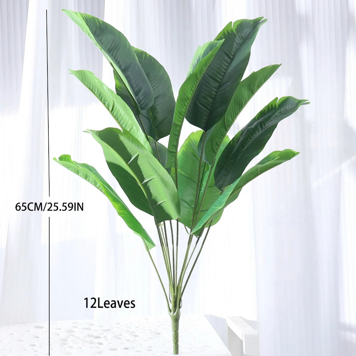 Large Artificial Tropical Palm & Monstera Leaves | Home Decor Artificial Tropical Plant Babs 65cm 12leaves
