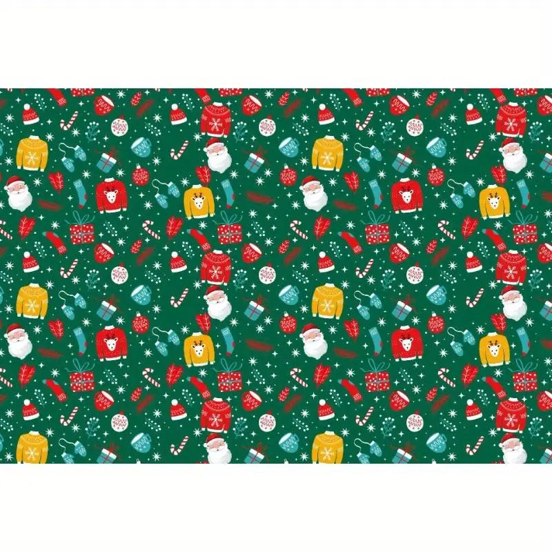 10-Piece Christmas Wrapping Paper Set – Apple Bouquet Design Gift Wrapping Paper Babs