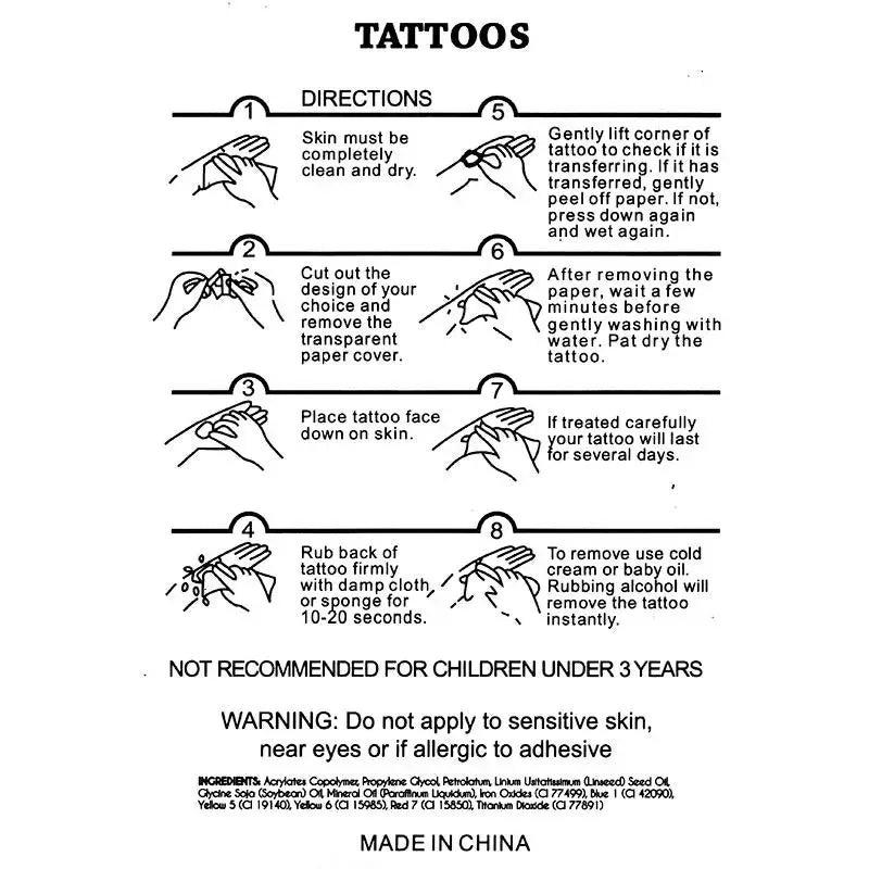 2pcs Tribal Dragon Fire Temporary Tattoos – Waterproof Stickers Temporary Tattoo Babs