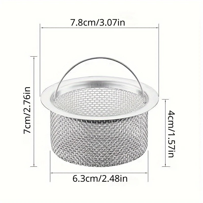 2pcs Stainless Steel Kitchen Sink Strainer & Drain Basket Sink Drain Strainer Babs