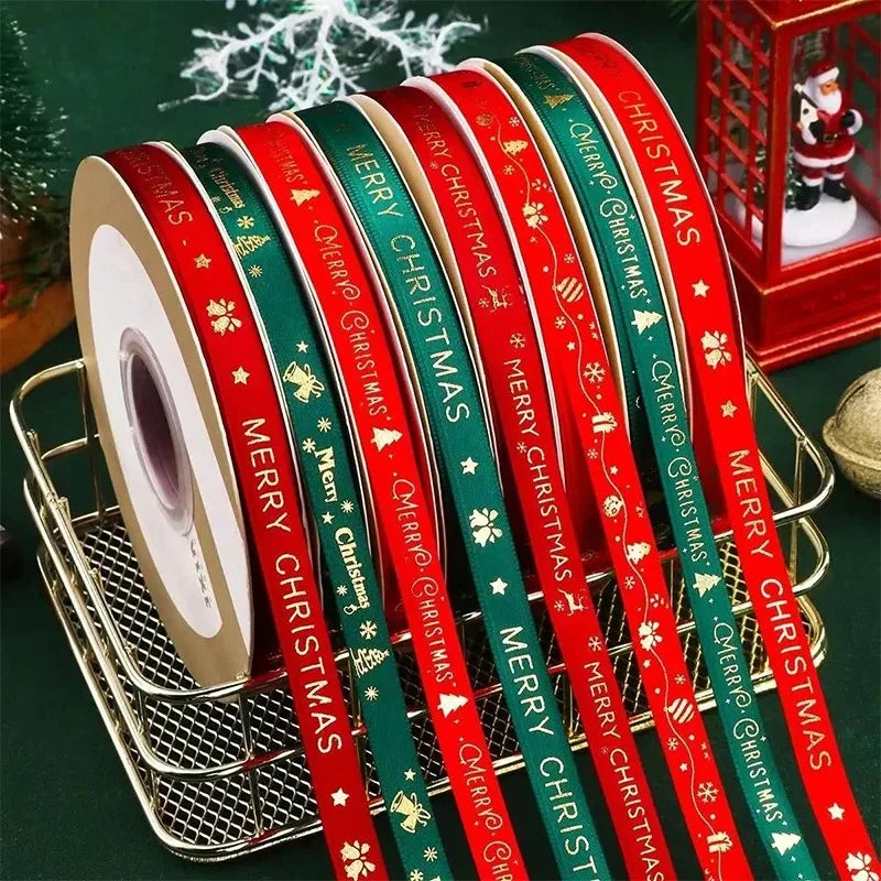 5m Christmas Ribbon – Gift Wrap, Tree & Holiday Décor Christmas Craft Ribbon Babs