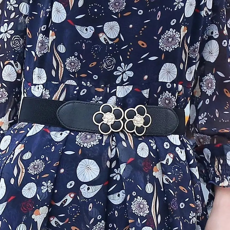Floral Elastic Stretch Waistband Belt for Women Elastic Waistband Belt Babs