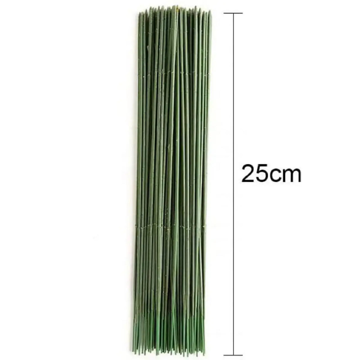 Artificial Green Flower Stems Iron Wire DIY Floral Decor Artificial Flower Stems Babs 25cm 10 pcs