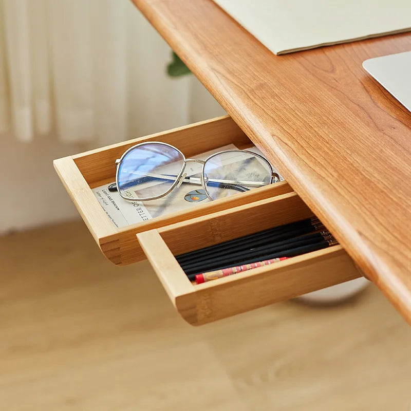 Wooden Under-Desk Pull-Out Storage Drawer | Desk Organizer Desk Storage Drawer Babs