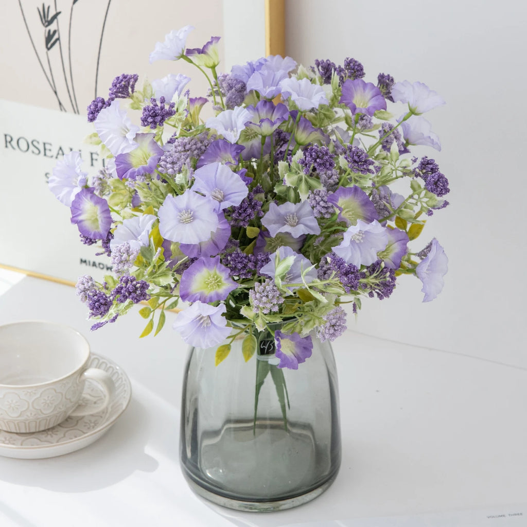Artificial Silk Morning Glory Flower Bouquet – Wedding & Home Décor Artificial Flower Bouquet Babs