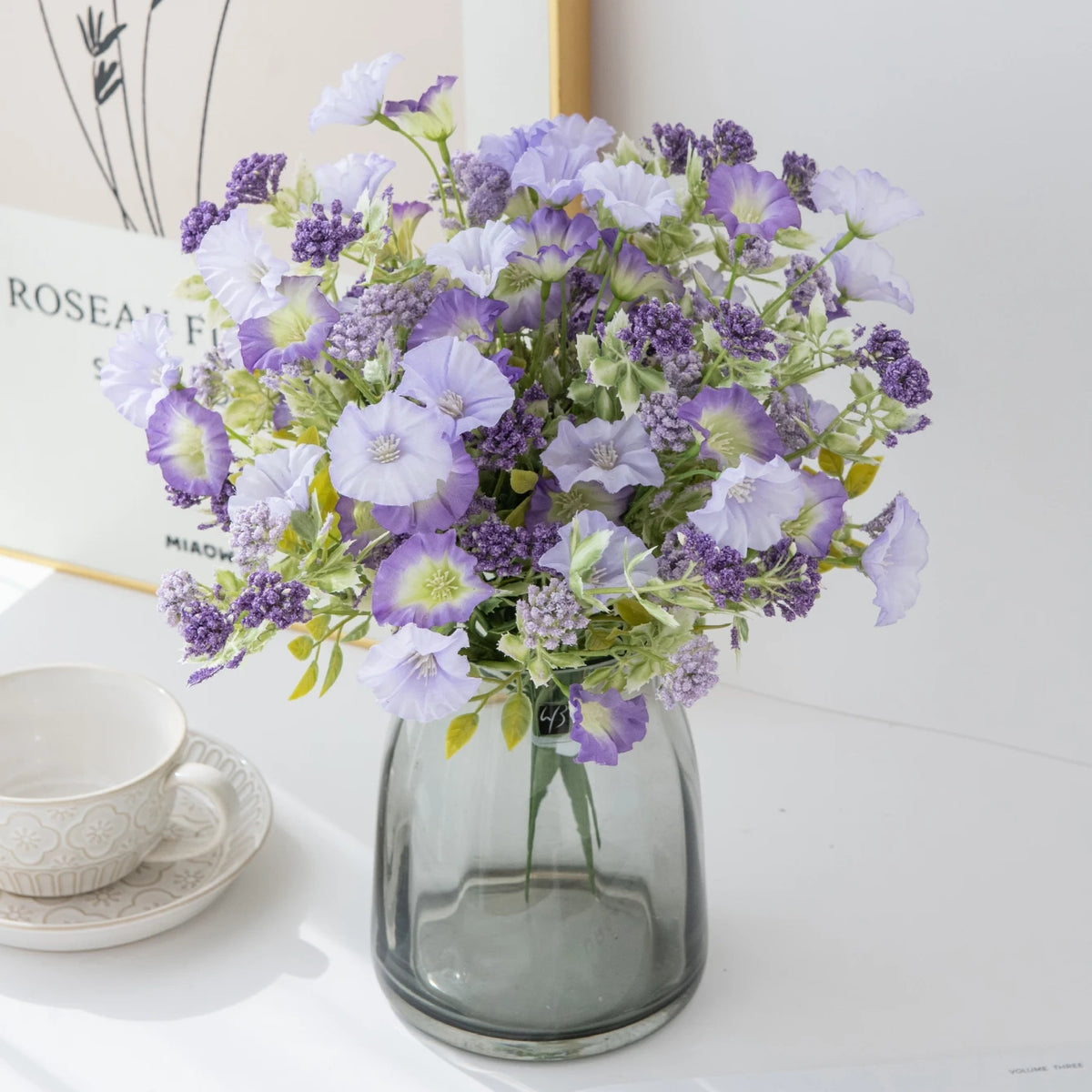 Artificial Silk Morning Glory Flower Bouquet – Wedding & Home Décor Artificial Flower Bouquet Babs