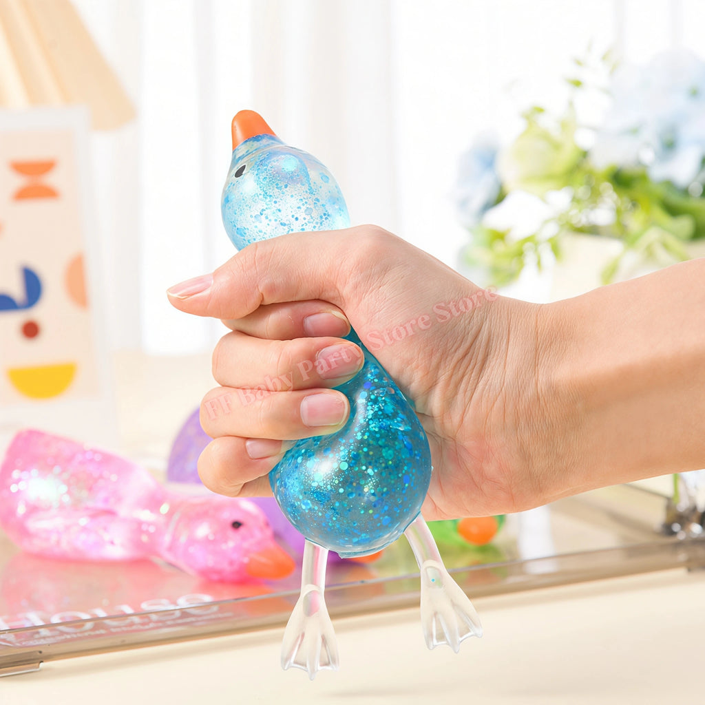 Glitter Crystal Swan Squishy Slow Rising Fidget Toy – Fun Gift Squishy Fidget Toy Babs