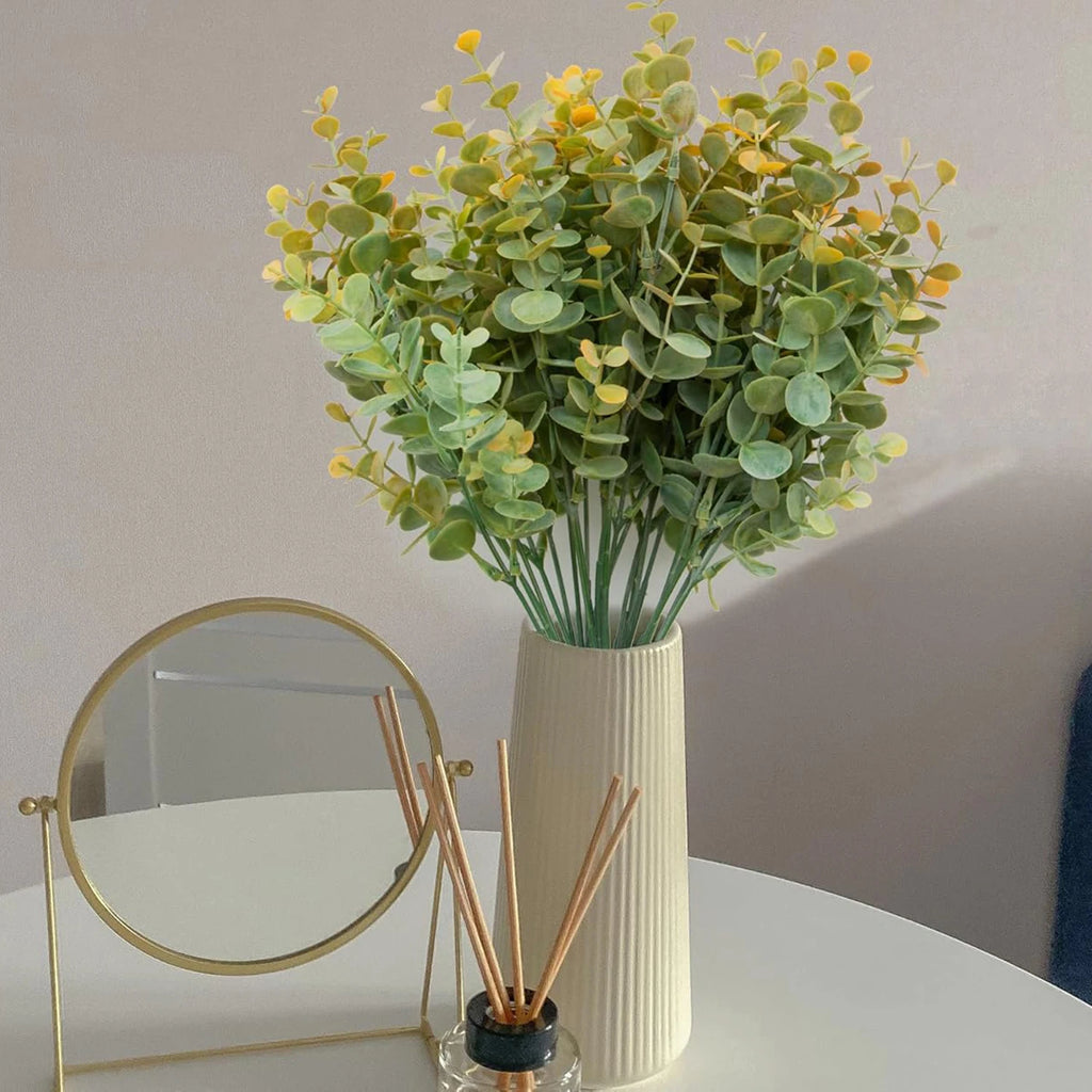 Artificial Eucalyptus Branch | Fake Green Leaves Home Decor Artificial Plant Branch Babs