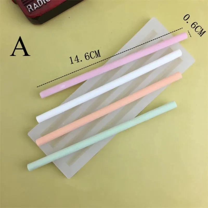 Sealing Wax Stick Silicone Mold – Half Round DIY Strip Mold Silicone Craft Mold Babs A