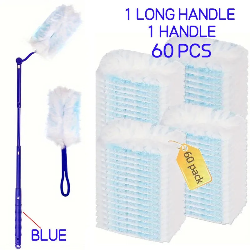 Microfiber Disposable Duster Refills – Swiffer Compatible CCD003 Duster Refills Babs 1Long 1handle 60PCS