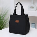 Large Insulated Lunch Bag – Aluminum Foil, Oxford, Foldable Insulated Lunch Bag Babs Black