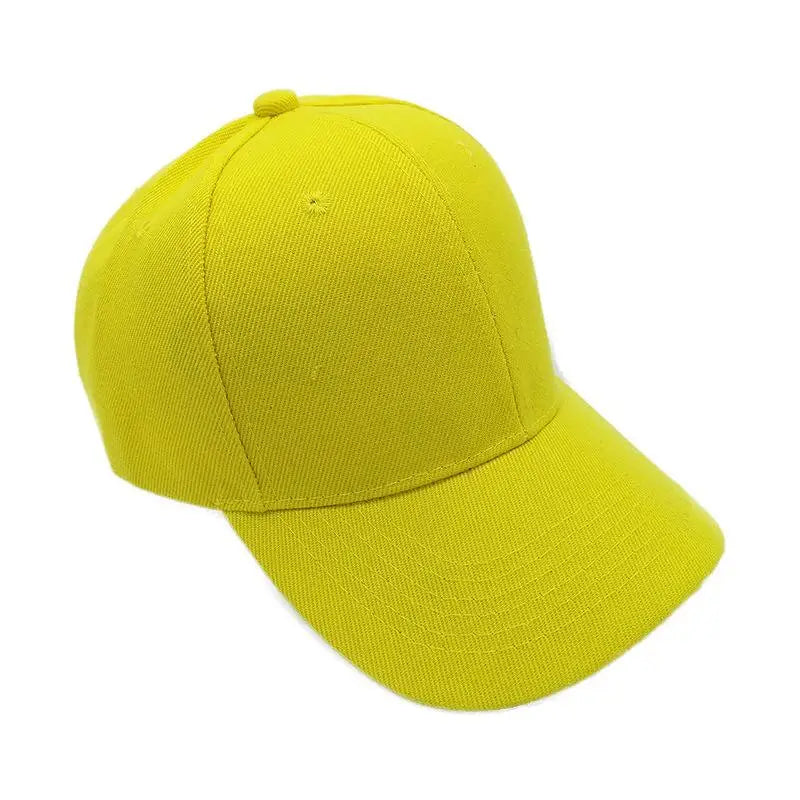 Unisex Adjustable Baseball Cap – Curved Brim Sun Visor Hat Baseball Cap Babs light yellow