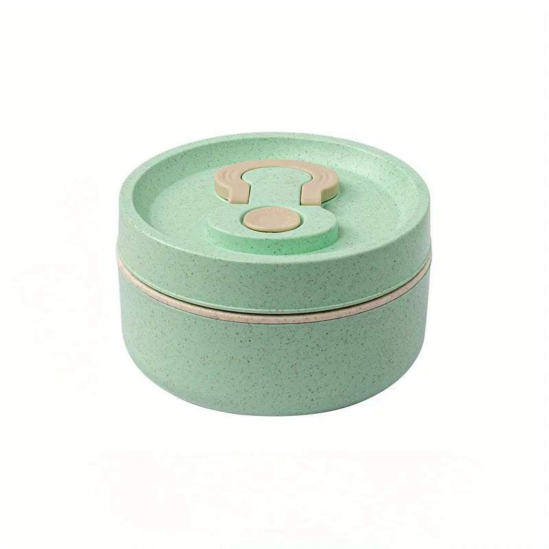 Babs Kids Lunch Box with Lid – 450ml Microwaveable Round Kids Lunch Box Babs Green