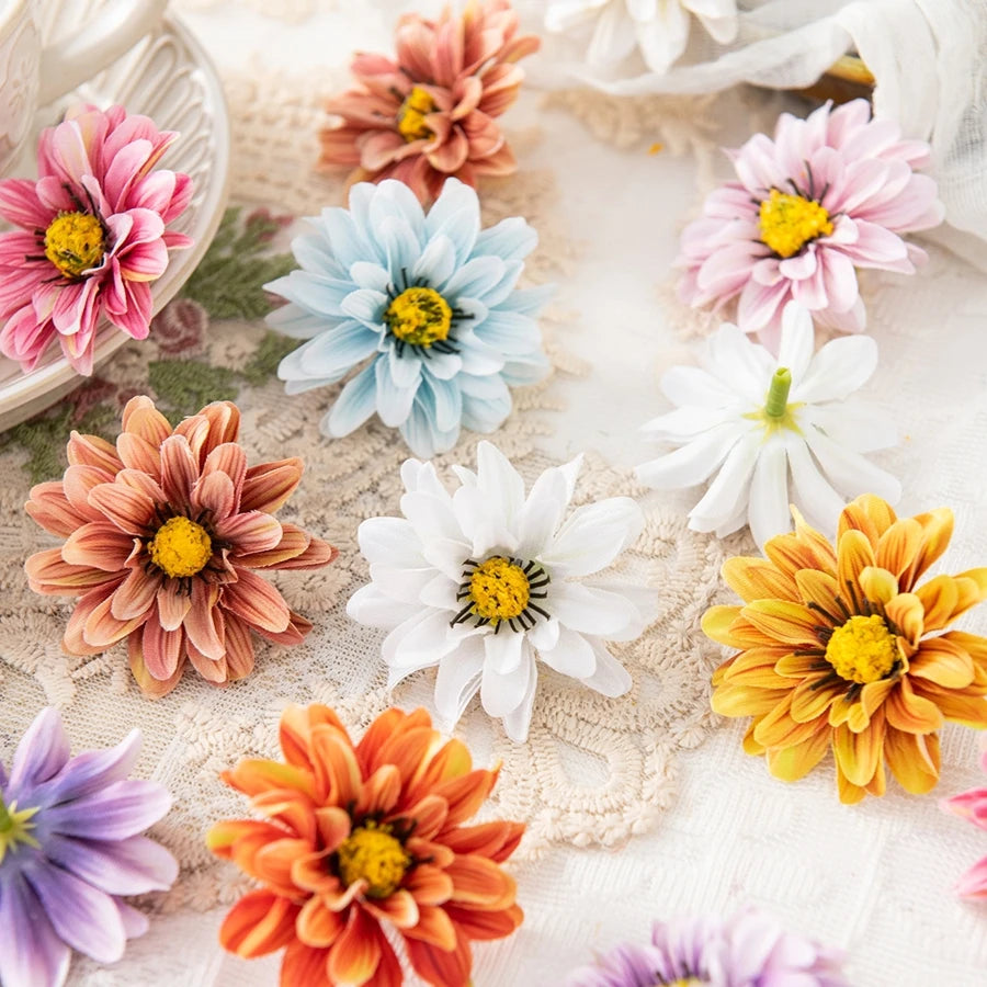 Small Daisy Artificial Silk Flowers 10/20 Pcs – Wedding & Home Decor Artificial Silk Flowers Babs