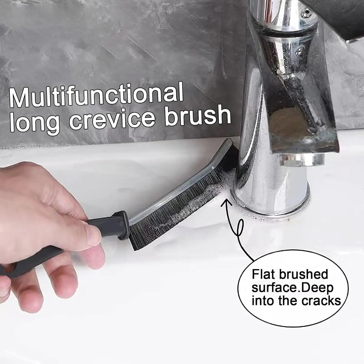 Hard Bristle Crevice Brush – Grout, Tile, Kitchen & Bath Crevice Cleaning Brush Babs