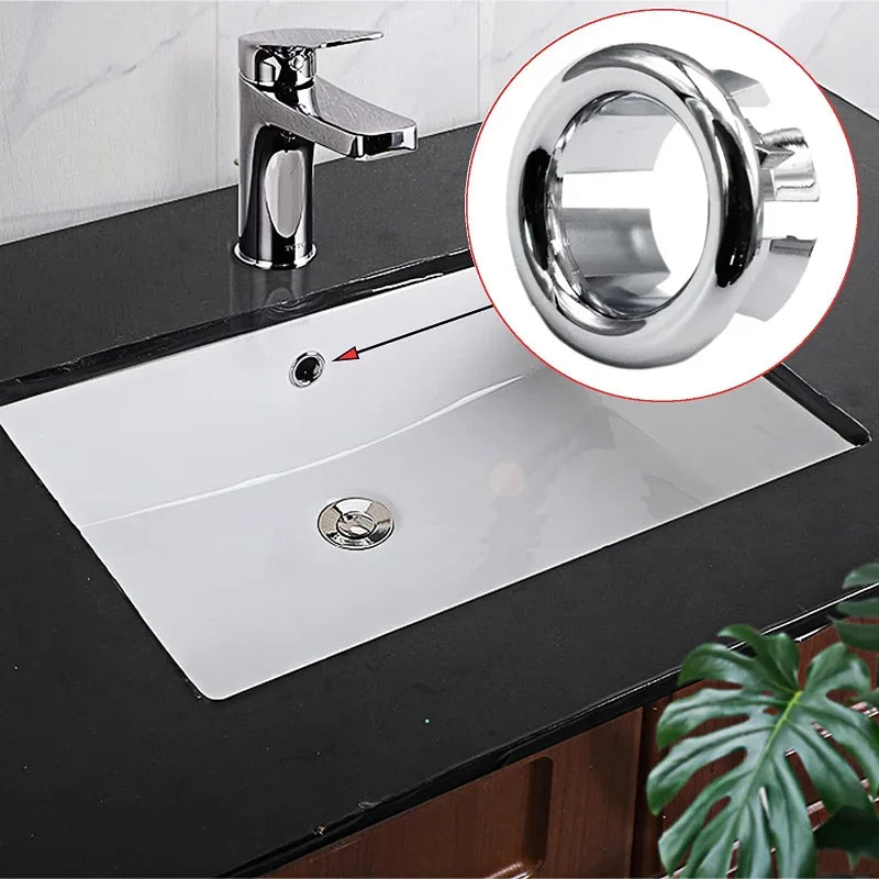 4Pcs Sink Overflow Ring Plug – Basin Drain Hole Cover Set Sink Overflow Ring Babs