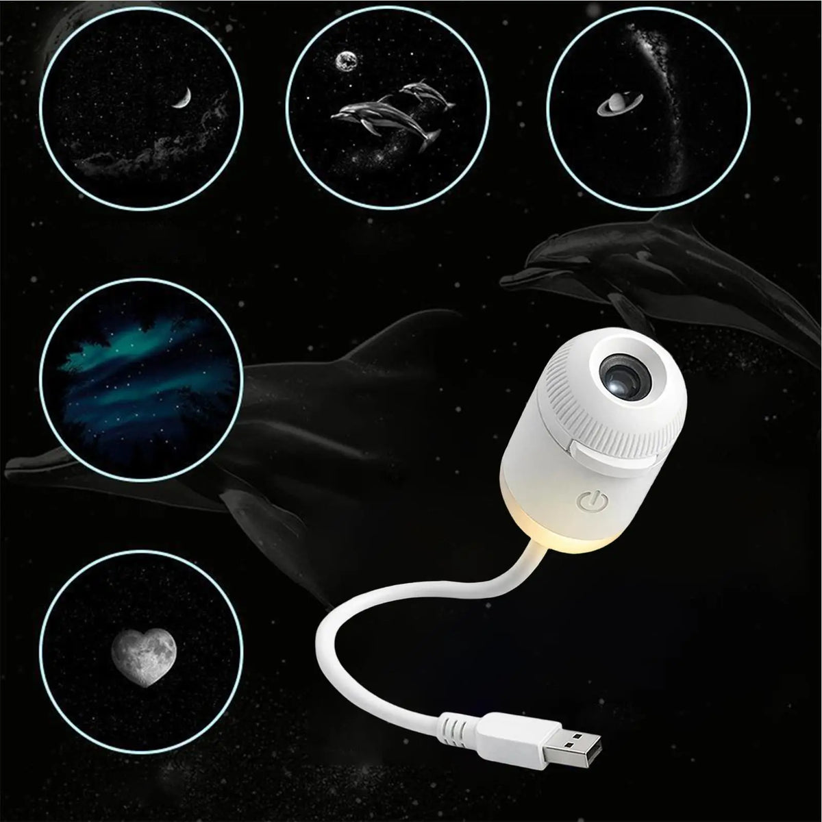 2-in-1 Galaxy Star Projector Night Light – LED Starry Sky Lamp Star Projector Lamp Babs