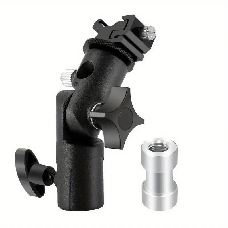 Flash Hot Shoe Umbrella Holder Swivel Bracket for DSLR Flash Bracket Mount Babs 1pc