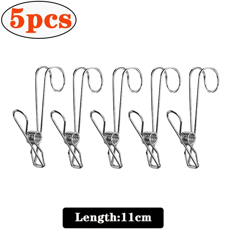 Stainless Steel Clothes Pegs – Heavy-Duty 304 Clothespins Stainless Steel Clothespins Babs 5pcs