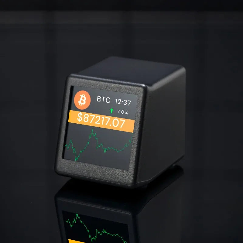 WiFi Crypto Price Tracker Desk Clock – BTC & 300 Coins Crypto Tracker Clock Babs