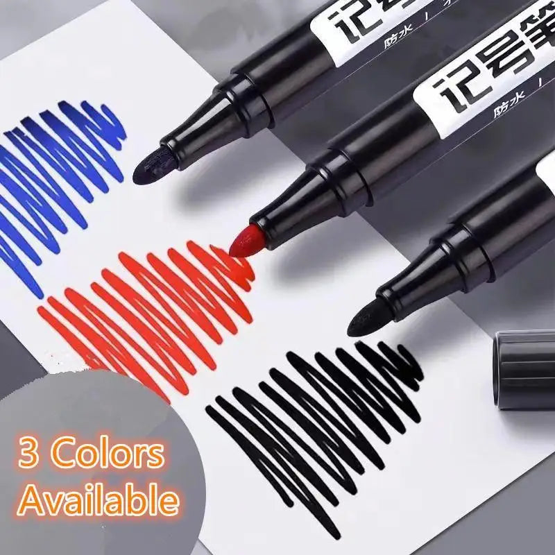 HUXUAN 10Pcs Waterproof Permanent Marker Pens | Quick-Dry Permanent Marker Set Babs