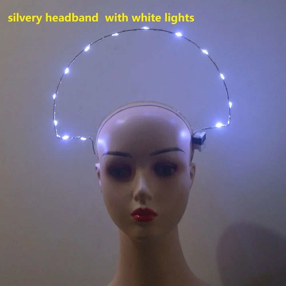 10-Pack LED Flashing Halo Crown Headbands – Mixed Colors LED Crown Headband Babs 6