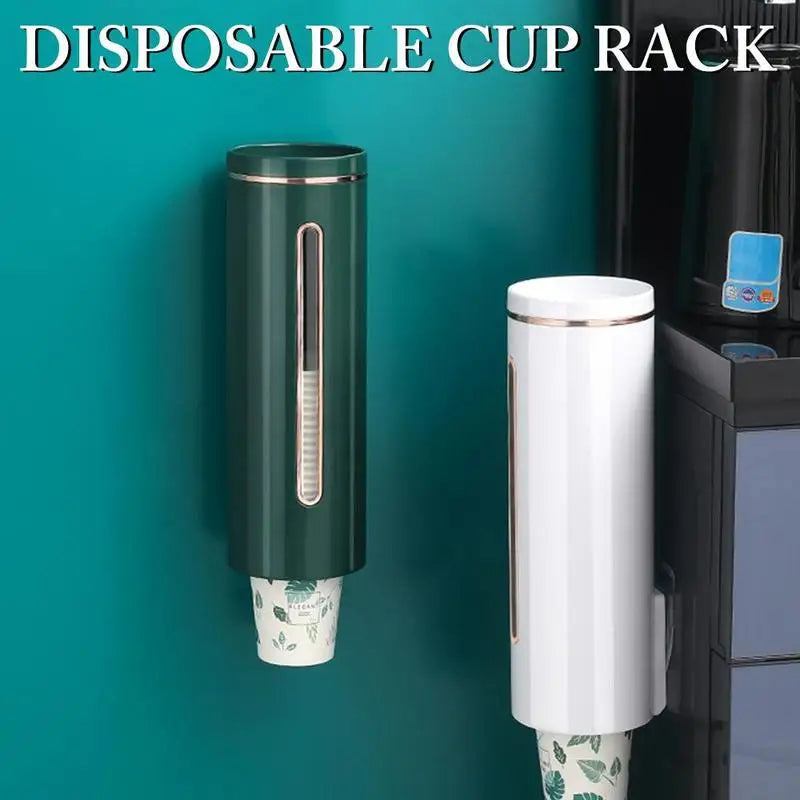 Wall-Mounted Paper Cup Dispenser – Dust-Proof Pull-Type Holder Cup Dispenser Babs