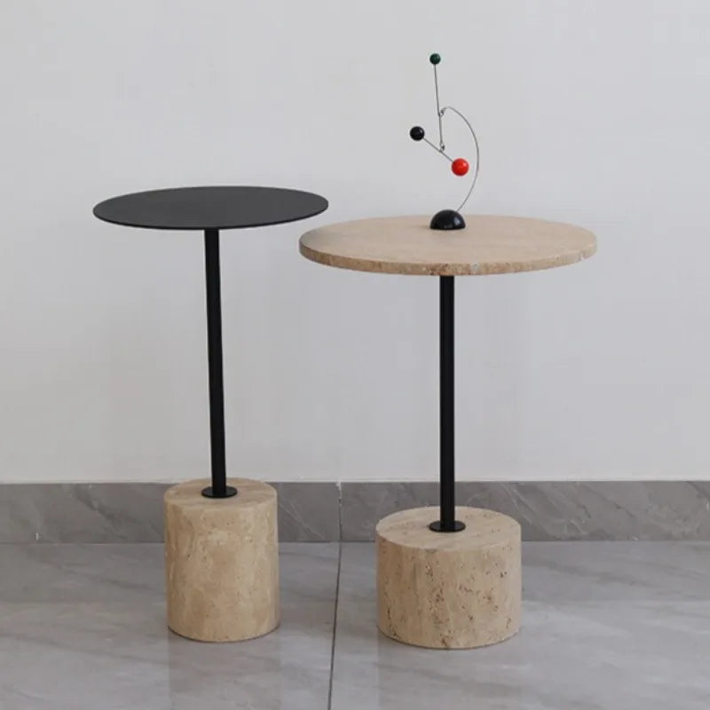 Round Marble Side Table – Luxury Vintage Coffee Table & Iron Frame Marble Side Table Babs
