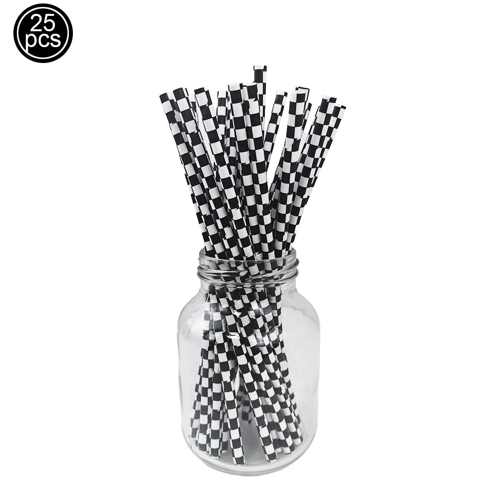 Race Car Checkered Flag Party Supplies – Racing Theme Decor Party Decoration Set Babs Chocolate