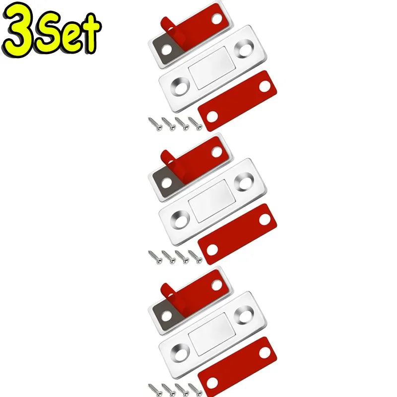 Ultra-Thin Cabinet Magnetic Catch – Adhesive Door & Drawer Magnet Cabinet Magnetic Catch Babs 3set